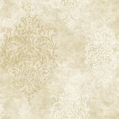 Brewster Wallcovering Neutral Mulberry Medallion Neutral
