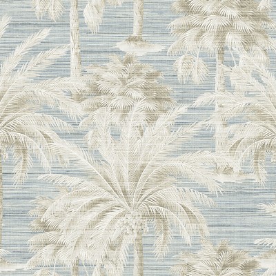 Brewster Wallcovering Dream Of Palm Trees Blue Texture Wallpaper Blue
