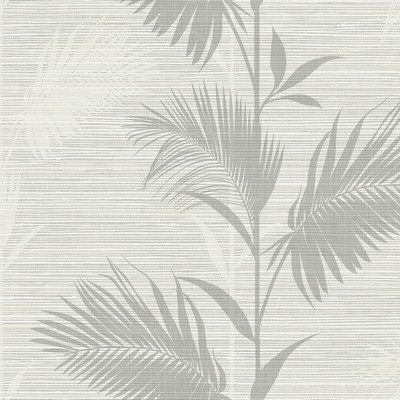 Brewster Wallcovering Away On Holiday Grey Palm Wallpaper Grey