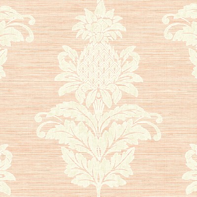 Brewster Wallcovering Pineapple Grove Pink Damask Wallpaper Pink