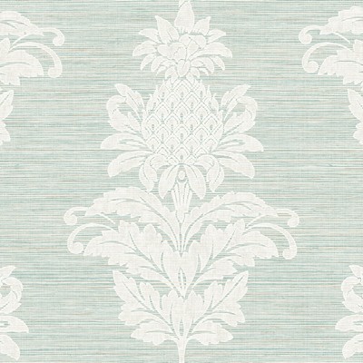Brewster Wallcovering Pineapple Grove Turquoise Damask Wallpaper Turquoise