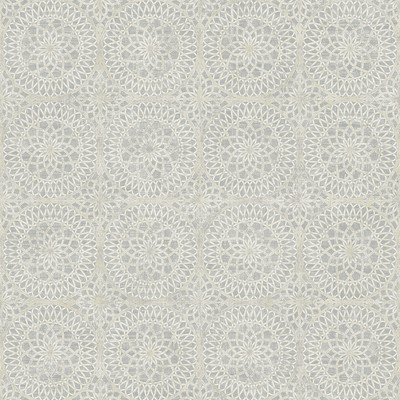 Brewster Wallcovering Twist Grey Medallion Wallpaper Grey