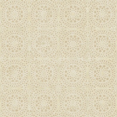 Brewster Wallcovering Twist Beige Medallion Wallpaper Beige