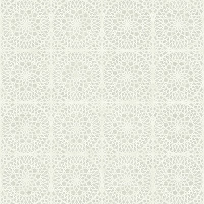 Brewster Wallcovering Twist Pewter Medallion Wallpaper Pewter