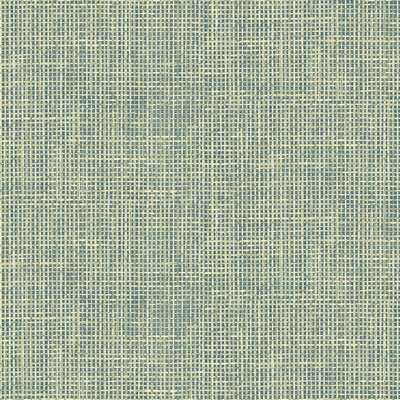 Brewster Wallcovering Woven Summer Green Grid Wallpaper Green