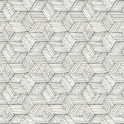 Brewster Wallcovering Intertwined Grey Geometric Wallpaper Grey