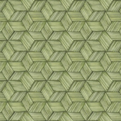 Brewster Wallcovering Intertwined Green Geometric Wallpaper Green