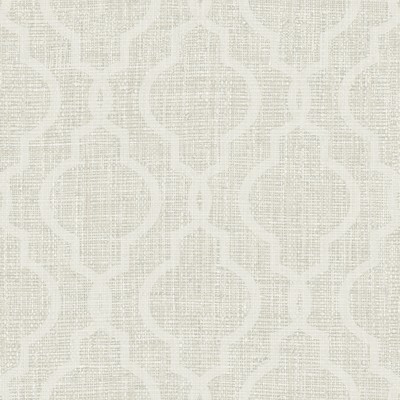 Brewster Wallcovering Geometric Jute White Quatrefoil Wallpaper White