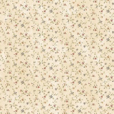 Brewster Wallcovering Calico White Busy Floral Toss Wallpaper Neutral