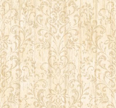 Brewster Wallcovering Reba Peach Country Faux Wood Wallpaper Yellow