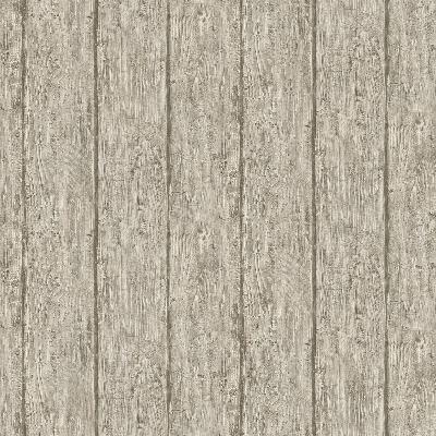 Brewster Wallcovering Outerbanks Grey Faux Wood Wallpaper Grey
