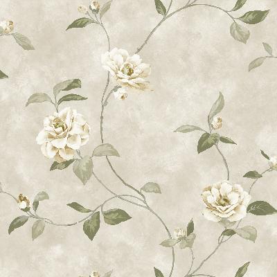 Brewster Wallcovering Neutrals Rosaline Floral Neutral