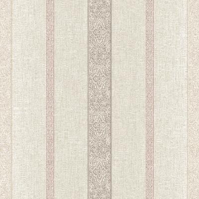 Brewster Wallcovering Chennai Taupe Ornament Stripe Taupe