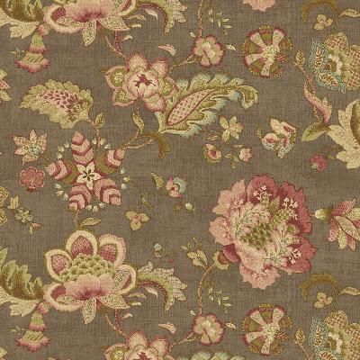 Brewster Wallcovering Namaste Brown Jacobean Floral Brown
