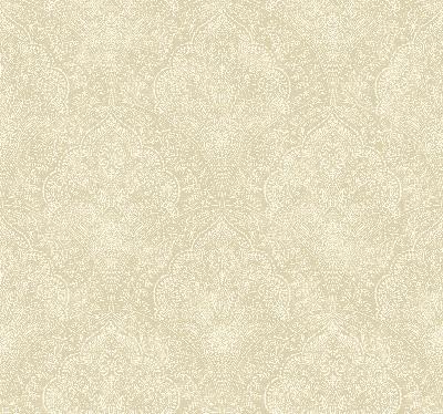 Brewster Wallcovering Celeste Pearl Paisley Damask Pearl