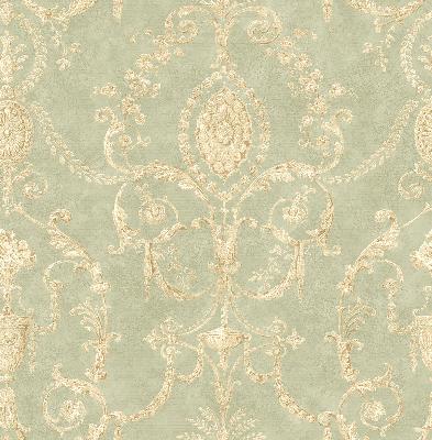 Brewster Wallcovering Marche Taupe Damask Urn Taupe