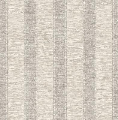 Brewster Wallcovering Lucette Taupe Textured Stripe Taupe