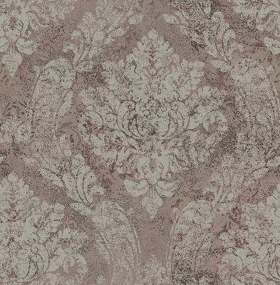 Brewster Wallcovering Fabriana Taupe Heirloom Damask Taupe