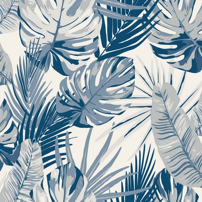 Brewster Wallcovering Blue Palmero Peel & Stick Wallpaper Blues