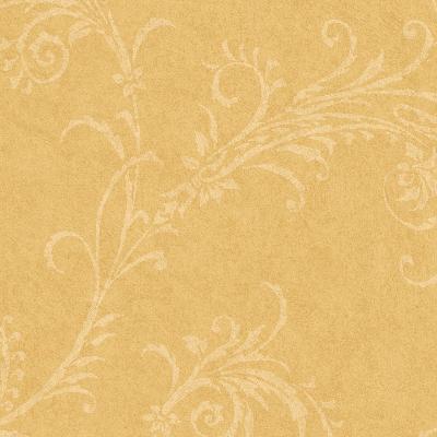 Brewster Wallcovering Yellow Rice Paper Scroll Yellow