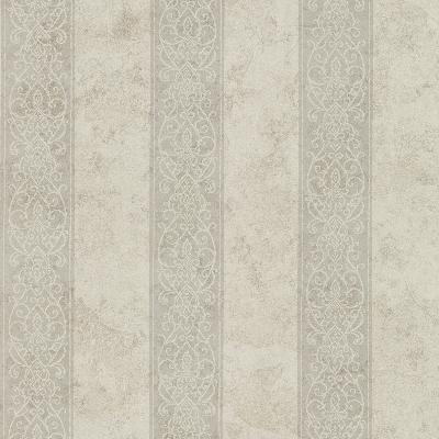 Brewster Wallcovering Presque Isle Taupe Regal Stripe Taupe