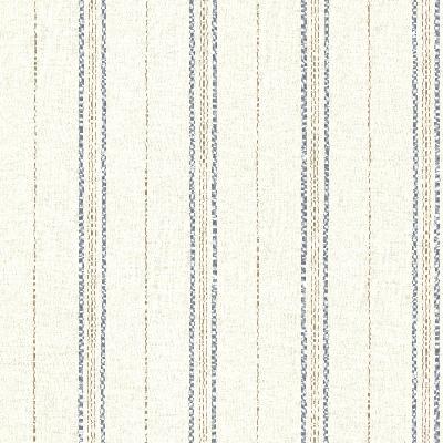 Brewster Wallcovering Calais Navy Grain Stripe Navy