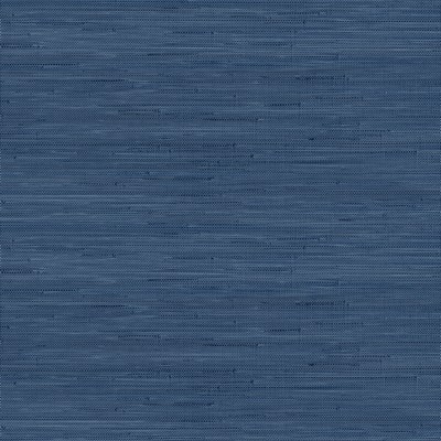 Brewster Wallcovering Navy Blue Classic Faux Grasscloth Peel & Stick Wallpaper Blues