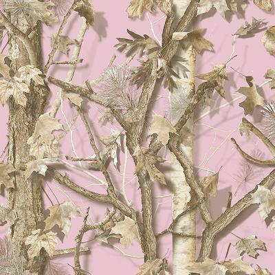Brewster Wallcovering Sawgrass Pink Camo Forest Pink