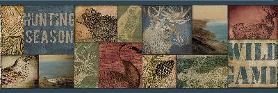 Brewster Wallcovering Trumball Teal Wild Game Border Teal