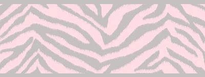 Brewster Wallcovering Mia Pink Faux Zebra Stripes Border Pink