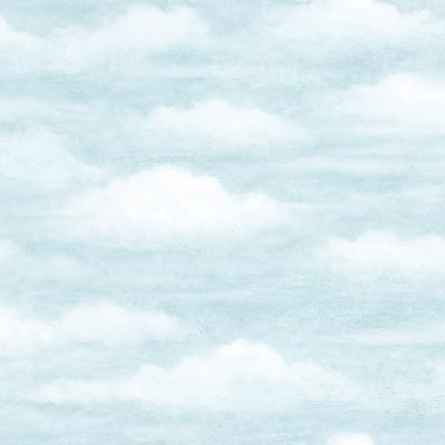 Brewster Wallcovering Daydreamer Light Blue Clouds Faux Effects Wallpaper Blue