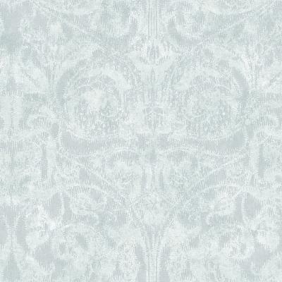 Brewster Wallcovering Amity Olive Bleeding Heart Scroll Wallpaper Blue