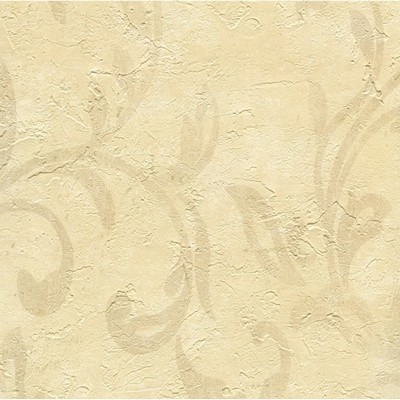 Warner Plume Cafe  Modern Scroll Wallpaper Yellow