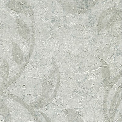 Warner Plume Off White Modern Scroll Wallpaper Grey