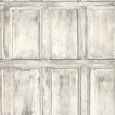 Brewster Wallcovering Common Room White Wainscoting Wallpaper White
