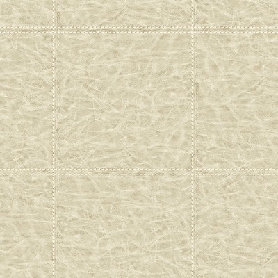 Brewster Wallcovering Study Check Taupe Leather Wallpaper Taupe