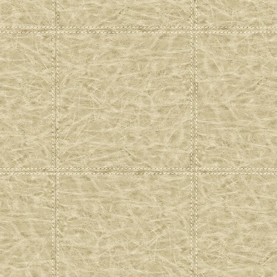 Brewster Wallcovering Study Check Beige Leather Wallpaper Beige