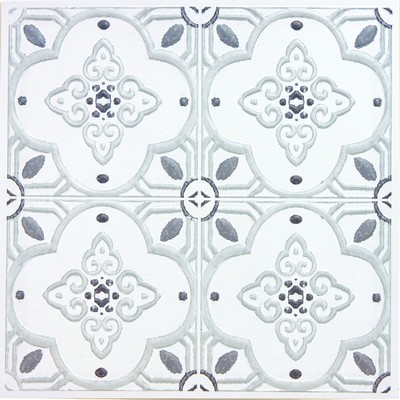 Brewster Wallcovering Clover Blue Embossed Peel & Stick Backsplash Tiles Blues