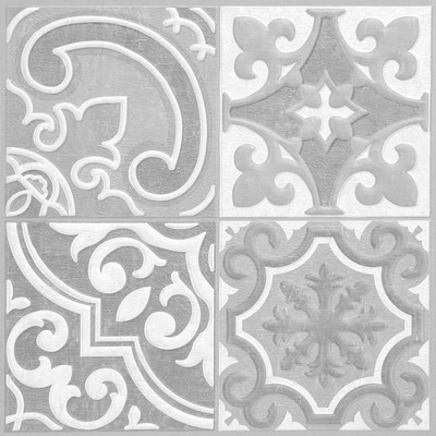 Brewster Wallcovering Holly Grey Embossed Peel & Stick Backsplash Tiles Greys