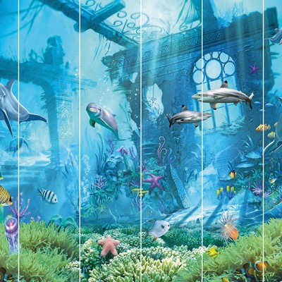 Brewster Wallcovering Sea Adventure Wall Mural Blues