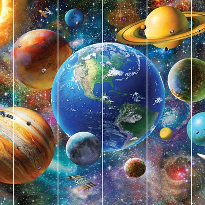Brewster Wallcovering Solar System Wall Mural  Multicolor