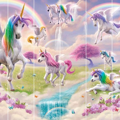 Brewster Wallcovering Magical Unicorn Wall Mural Pastels