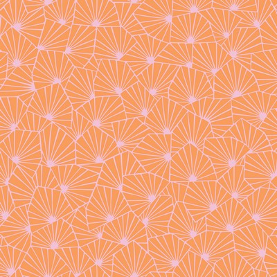 Brewster Wallcovering Blomma Orange Geometric Wallpaper Orange