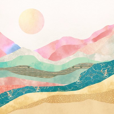 Brewster Wallcovering Holy Mountain Wall Mural Pastels