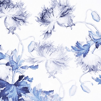 Brewster Wallcovering Blue Silhouettes Wall Mural Blues