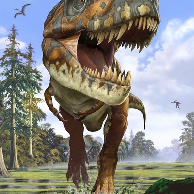 Brewster Wallcovering Tyrannosaurus Rex Wall Mural Multicolor