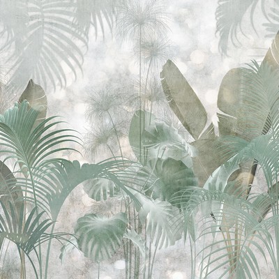 Brewster Wallcovering Paillettes Tropicales Wall Mural Greens