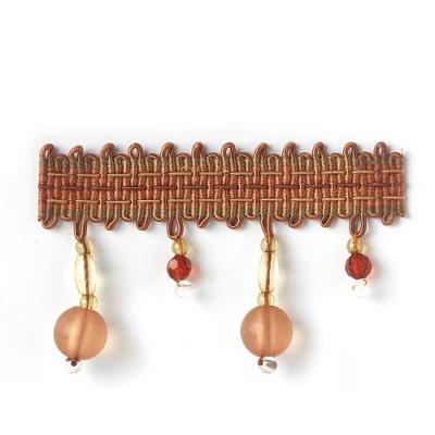 Stout Trim Faith Beaded Fringe CORAL