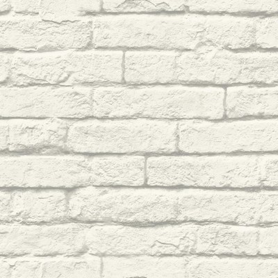 York Wallcovering Magnolia Home Brick-and-Mortar Removable Wallpaper white/gray