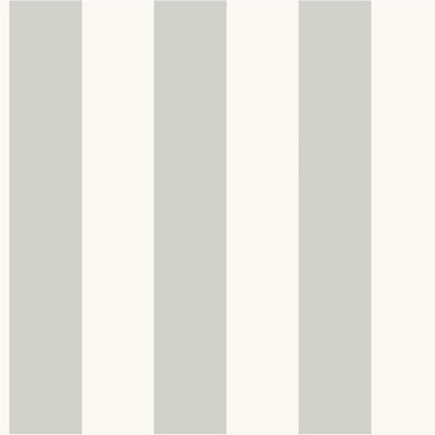 York Wallcovering Magnolia Home Awning Stripe Removable Wallpaper gray/white 